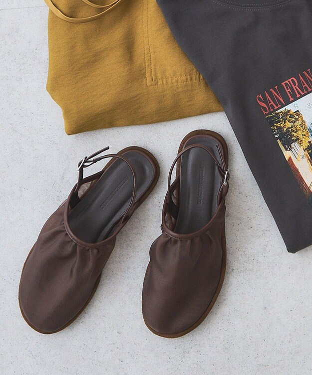 AMERICAN HOLIC チュールフラットシューズ Brown