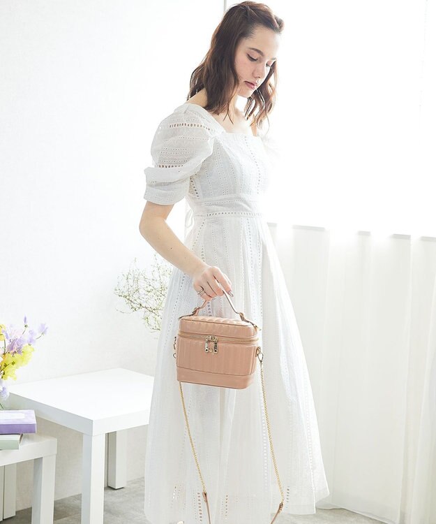 style code 【MERCURYDUO/マーキュリーデュオ】ストライプキルティング　バニティミニショルダーバッグ ピンク