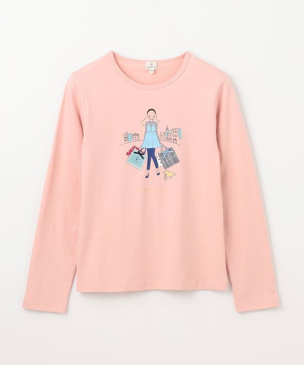 組曲 KIDS 【150-160㎝】Shopping Paris Tシャツ ピンク