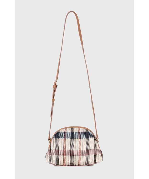 DAKS 【軽量】ポリエステルハウスチェック ショルダーバッグ ブラウン