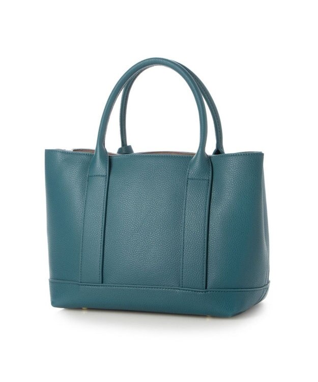 UNBILLION 【テレビ ドラマ着用アイテム】cachecache ショルダー付きパーテーション合成皮革トート ターコイズ