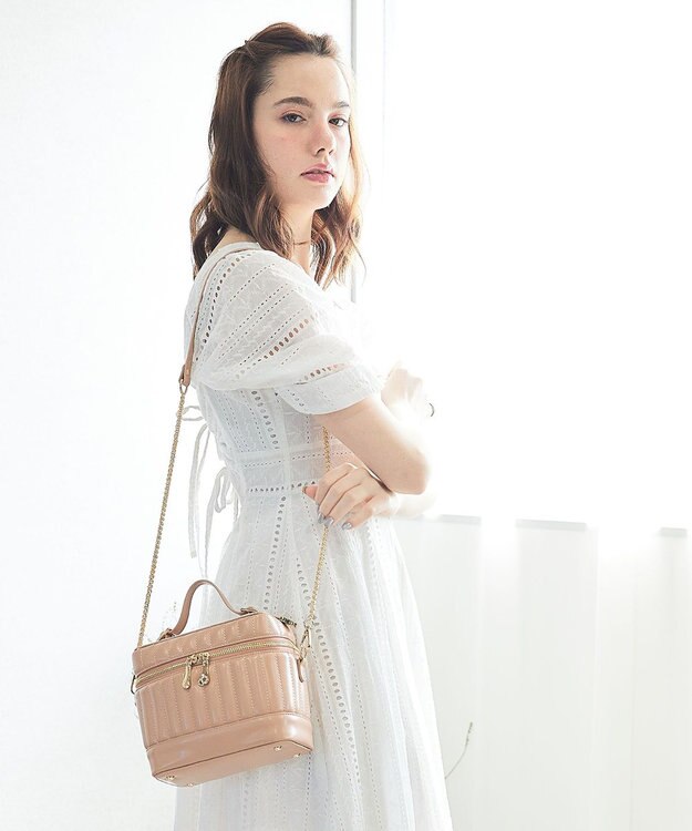 style code 【MERCURYDUO/マーキュリーデュオ】ストライプキルティング　バニティミニショルダーバッグ ピンク