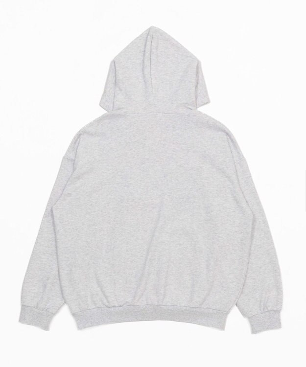 WEGO 【ユニセックス着用ITEM/SMLサイズ展開】グラフィックロゴプルパーカー アッシュグレー