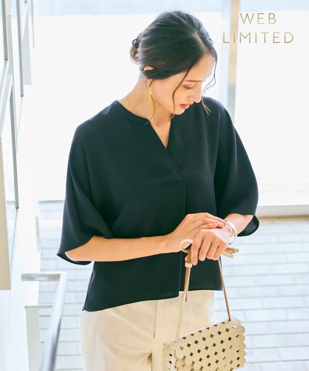 BEIGE， 【好評につき追加生産決定！・ WEB限定】ANDRE / ブラウス Navy