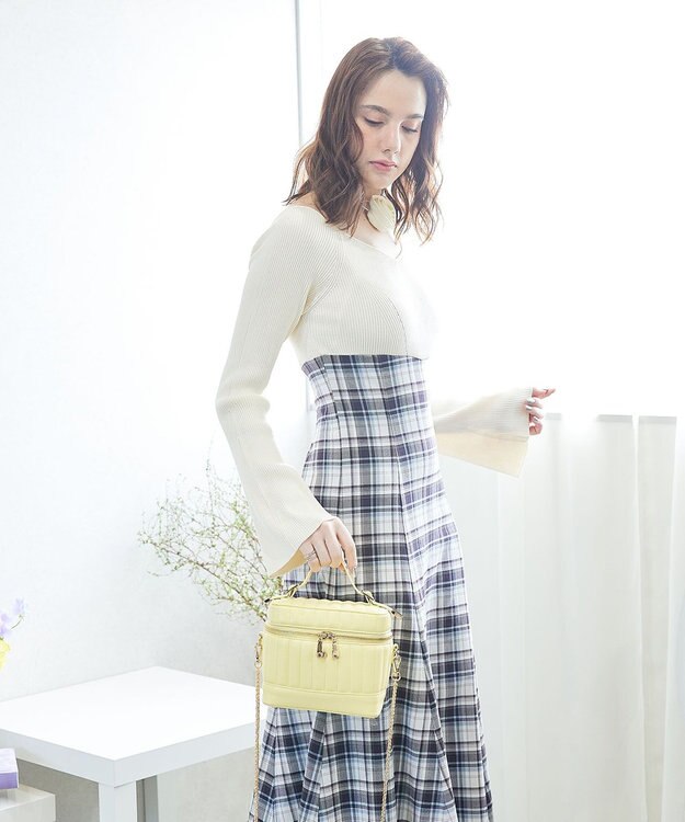 style code 【MERCURYDUO/マーキュリーデュオ】ストライプキルティング　バニティミニショルダーバッグ イエロー