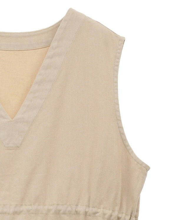 Green Parks ピグメントドロストベスト Light Beige