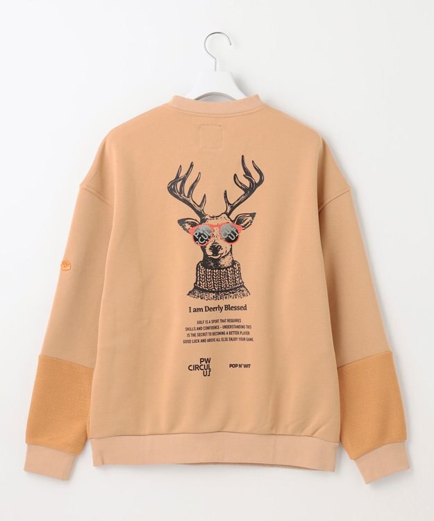 PW CIRCULUS 【MEN】裏毛アニマルプリントスエット ベージュ系