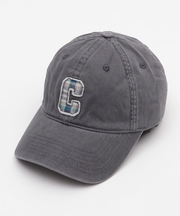 WEGO チェックロゴワンポイントキャップ ライトグレー