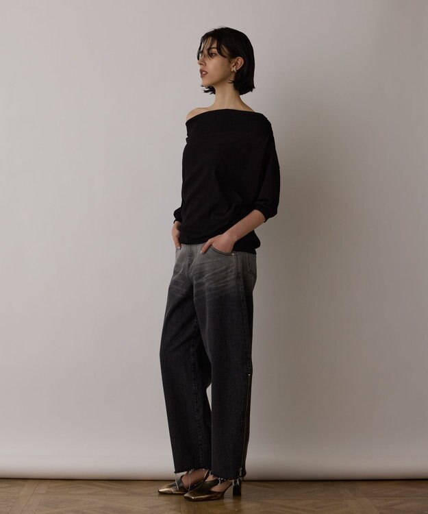 GRACE CONTINENTAL ドレープカットトップ ブラック