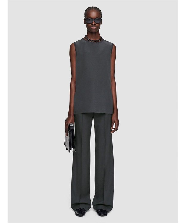 JOSEPH クレープ  ド  ソワ　スリーブレス Slate