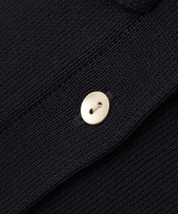 YECCA VECCA 配色フリルカーディガン Navy