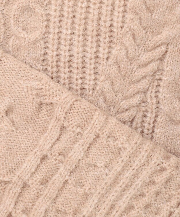 Feroux 【セットアイテム】ケーブルニット セットアップ ベージュ系