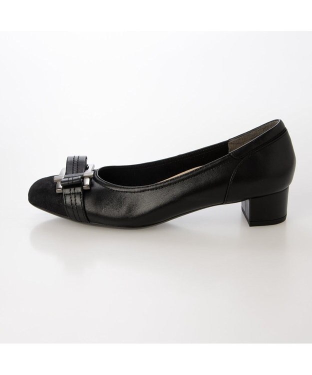 Riz raffinee <Riz raffinee>【3E】バックルリボンモチーフパンプス ブラック