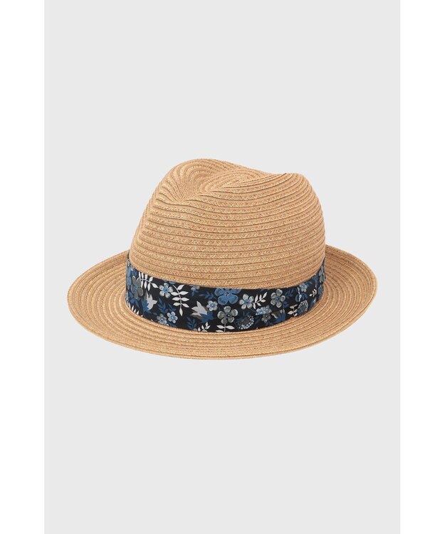 DAKS リバティプリントマニッシュペーパーブレードハット ネイビー