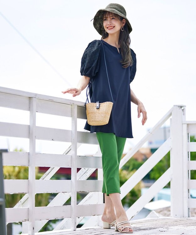 Tiaclasse ナチュラルな風合いのアンダリミックスクロシェハット ブラウン