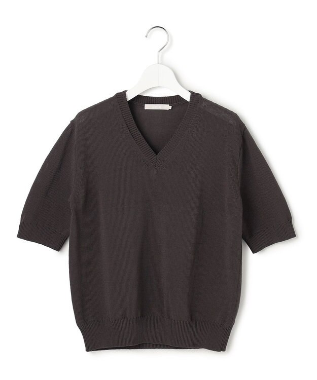 ICB ブライトコイル Vネックニット チャコール