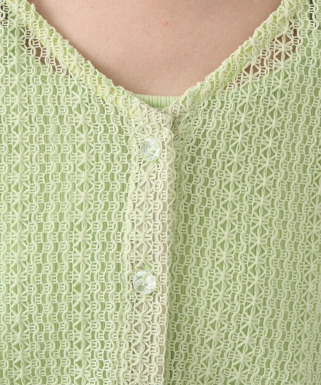 earth music&ecology ＳＥＴ２点レースカーディガン＋レイヤードインナー Mint Green