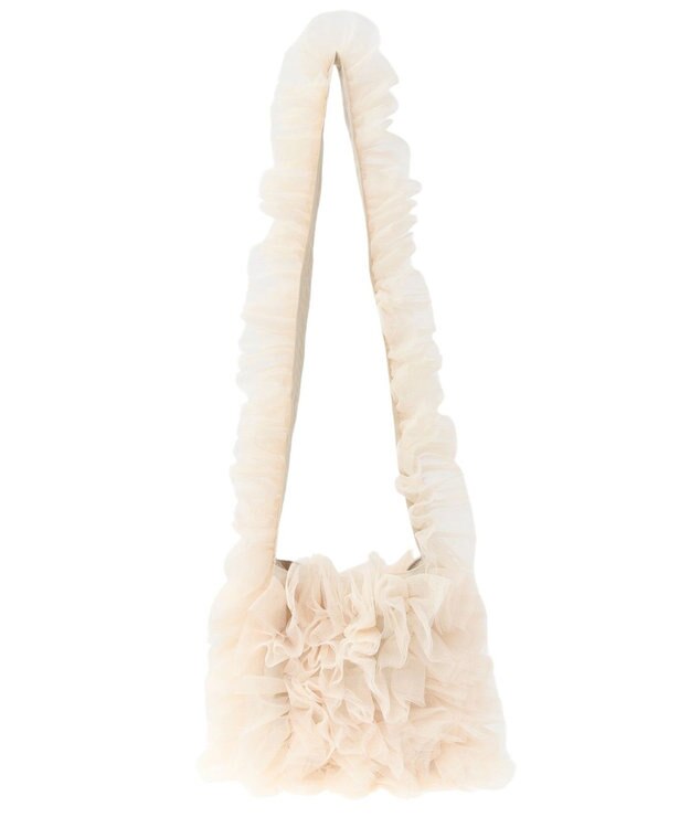 Green Parks ・ＱＵＯＮ　チュールフリルミニショルダー Ivory