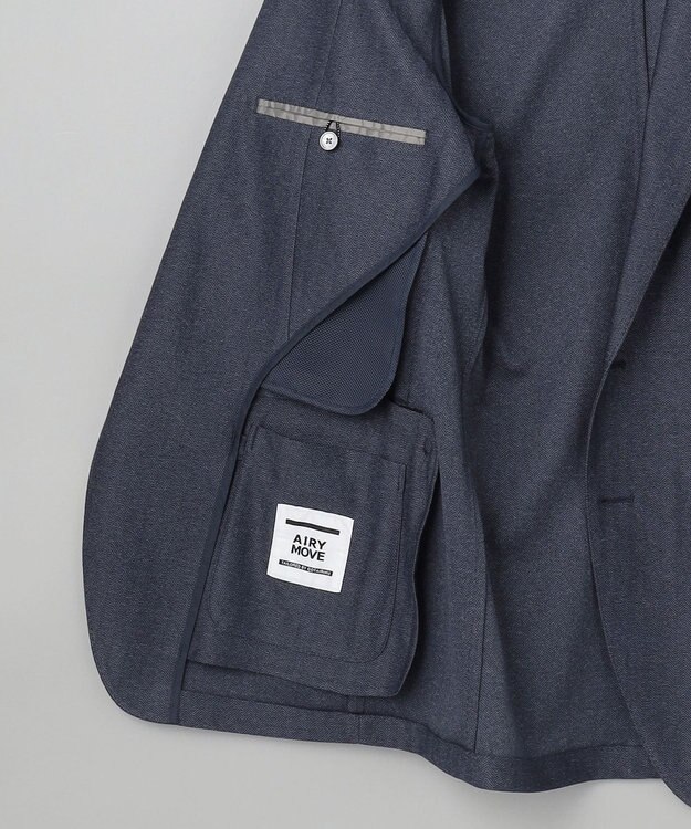 GOTAIRIKU セットアップ対応【カイテキ７機能】ドライジャージー ジャケット_ヘリンボーン柄(26年モデル) ネイビー×ヘリンボーン柄