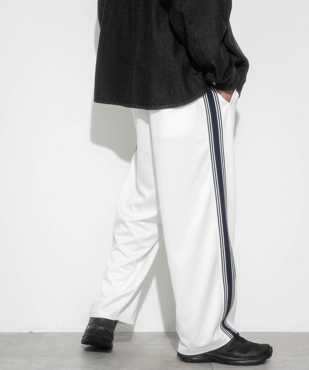 WEGO 別注FILAライントラックパンツ オフホワイト