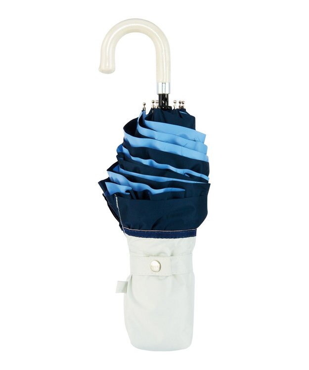 MOONBAT estaa 晴雨兼用 折りたたみ傘 バイカラーフリル 日傘 遮光 遮熱 UV ホワイト