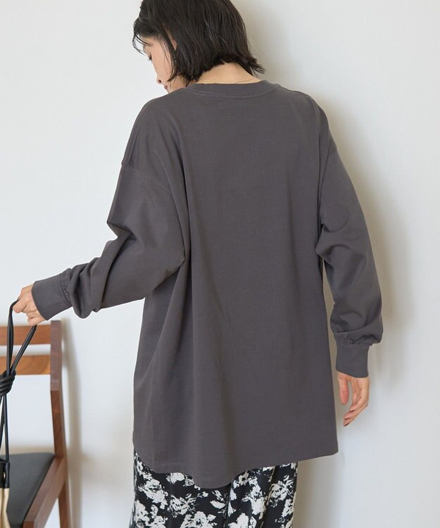 AMERICAN HOLIC コットンロング丈プルオーバー Charcoal Gray