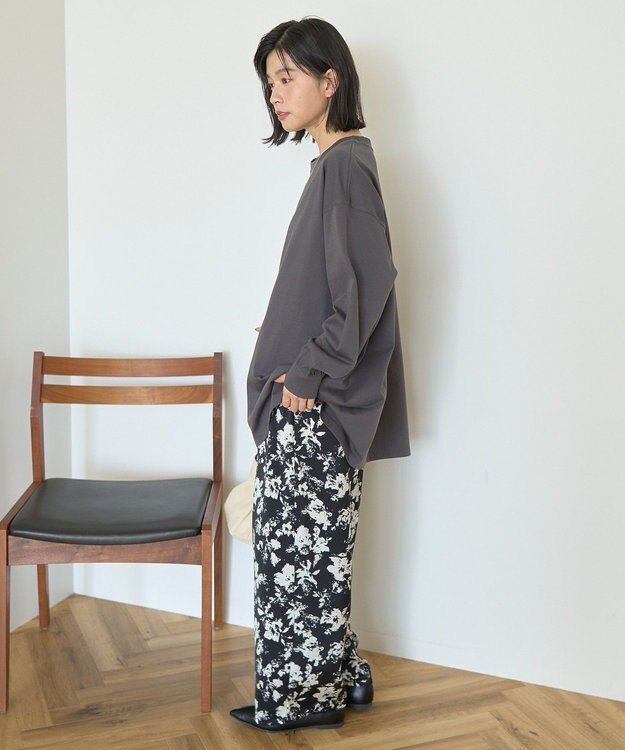 AMERICAN HOLIC コットンロング丈プルオーバー Charcoal Gray