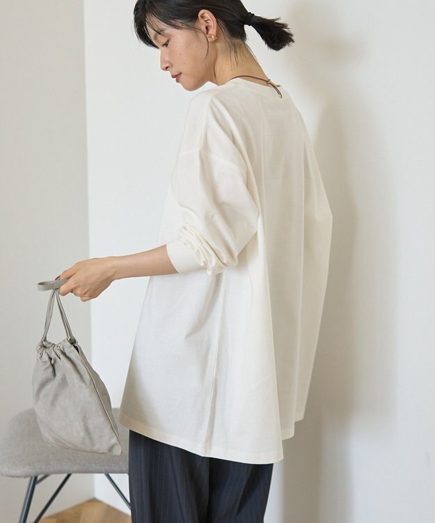 AMERICAN HOLIC コットンロング丈プルオーバー Off White