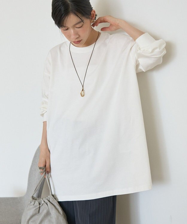 AMERICAN HOLIC コットンロング丈プルオーバー Off White