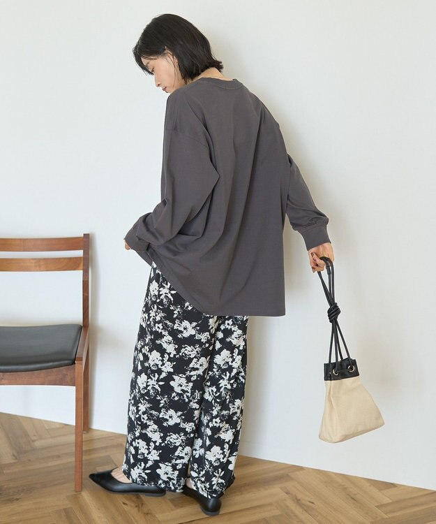 AMERICAN HOLIC コットンロング丈プルオーバー Charcoal Gray