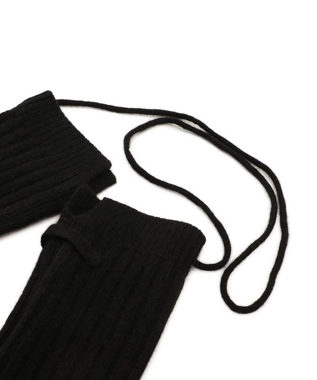 23区 【洗える】ピュアカシミヤ アームウォーマー ブラック系