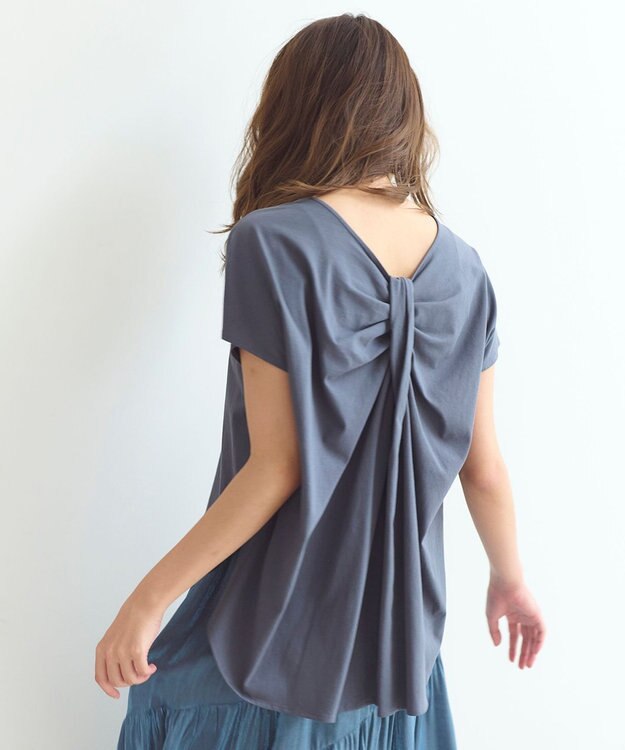 Feroux 【ONWARD CROSSET MAG掲載・セットアイテム】バックギャザーシャイニーセット ワンピース ネイビー系