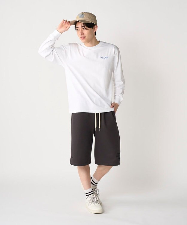 OP／FILA 【Kappa】ウェルネスクラブショート丈パンツ チャコールグレー