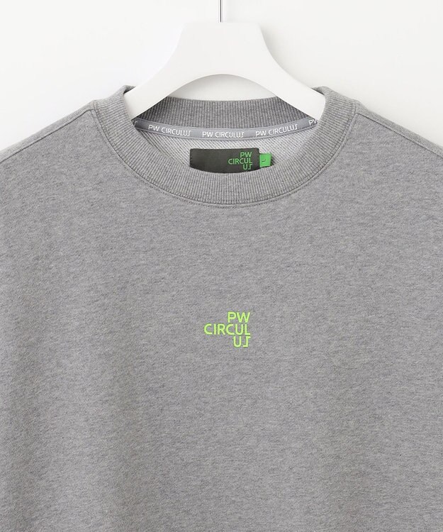 PW CIRCULUS 【UNISEX】アスレジャー 裏毛 バックプリント クルーネック スウェット ライトグレー系