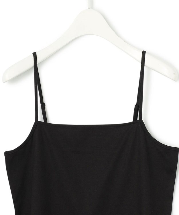 ICB L 【洗える】 コットンリヨセルスムース キャミソール ブラック系