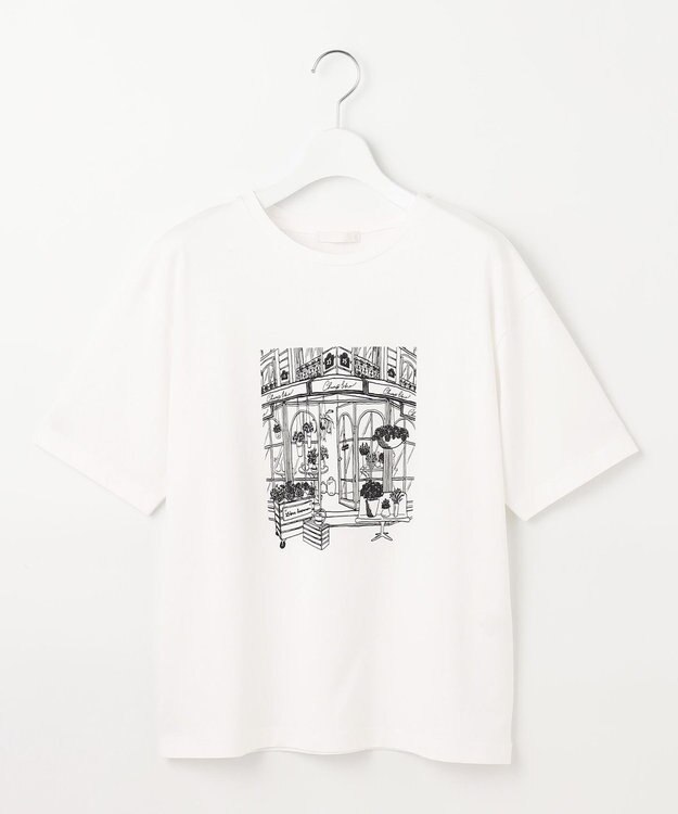 自由区 L 【洗える】グラフィック Tシャツ オフ