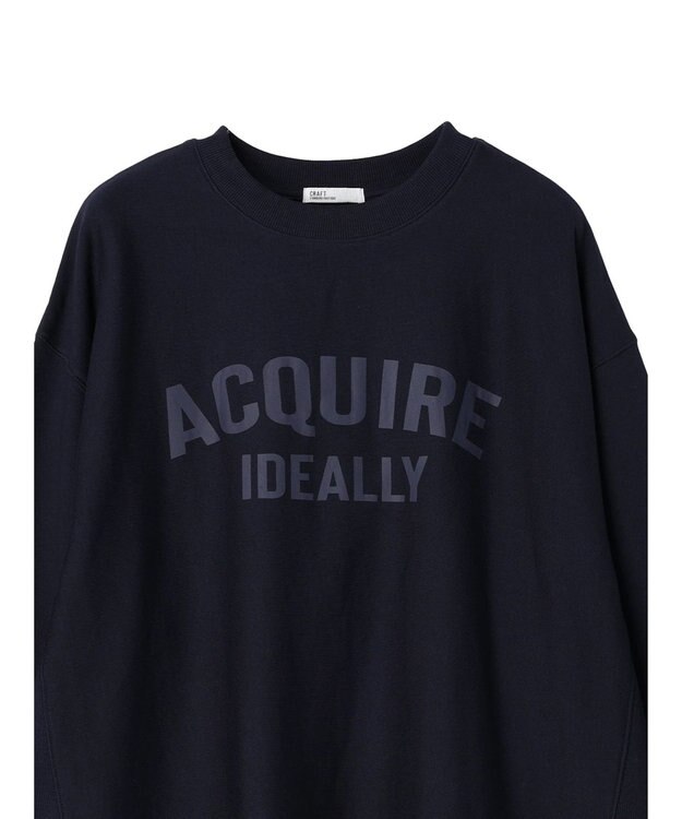 CRAFT STANDARD BOUTIQUE プリント裏毛チュニック Navy