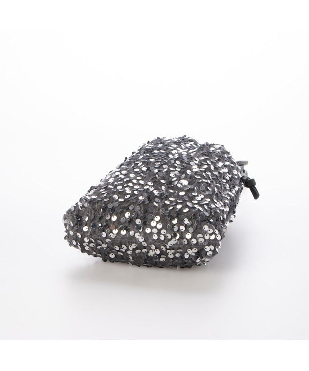 UNBILLION カシュカシュ cachecache / スパンコール巾着ミニショルダーバッグ シルバー