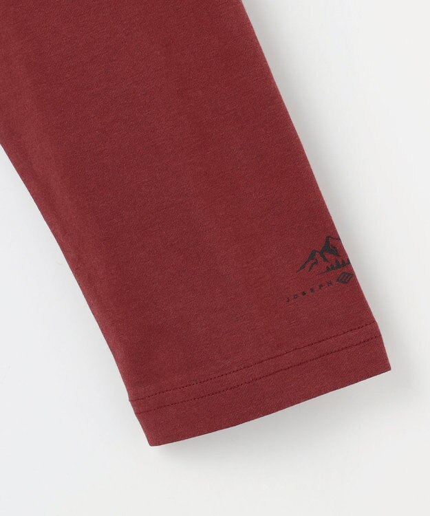 JOSEPH ABBOUD MOUNTAIN 【JAPANファブリック/吸水速乾】プレーティング天竺アウトドア Tシャツ ワイン系