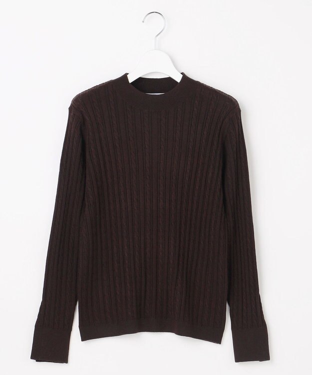 J.PRESS LADIES KNIT BASIC クルーネック ニット ダークブラウン系