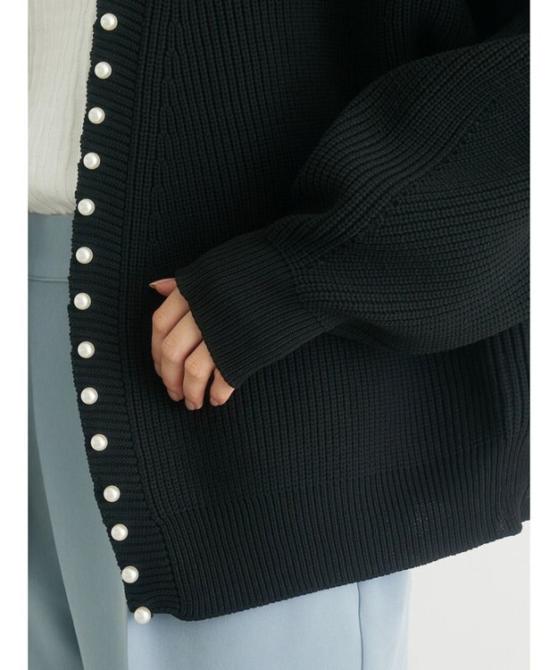 Green Parks ・ＥＬＥＮＣＡＲＥ　ＤＵＥ　パールツキトッパーカーデ Black