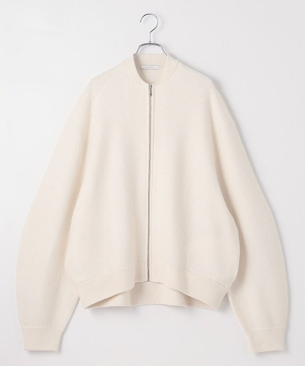 #Newans リラックスフィットドルマンニットブルゾン ホワイト系