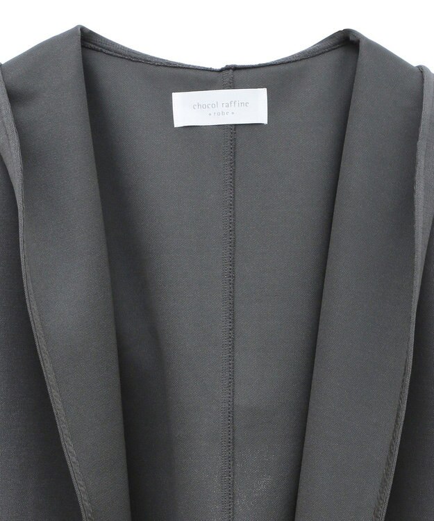 Green Parks ポンチフード付きカットカーディガン Ecru