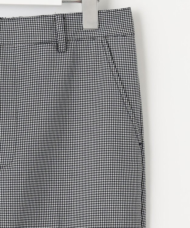 J.PRESS LADIES L 【洗える】シャークスキンハウンドトゥース テーパード パンツ ネイビー系3