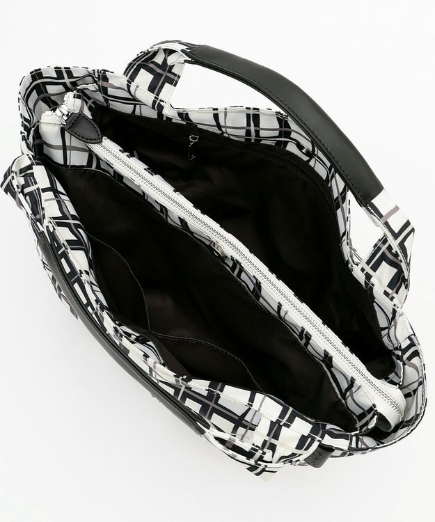 Y'SACCS 総柄プリントトートバッグ ブラック