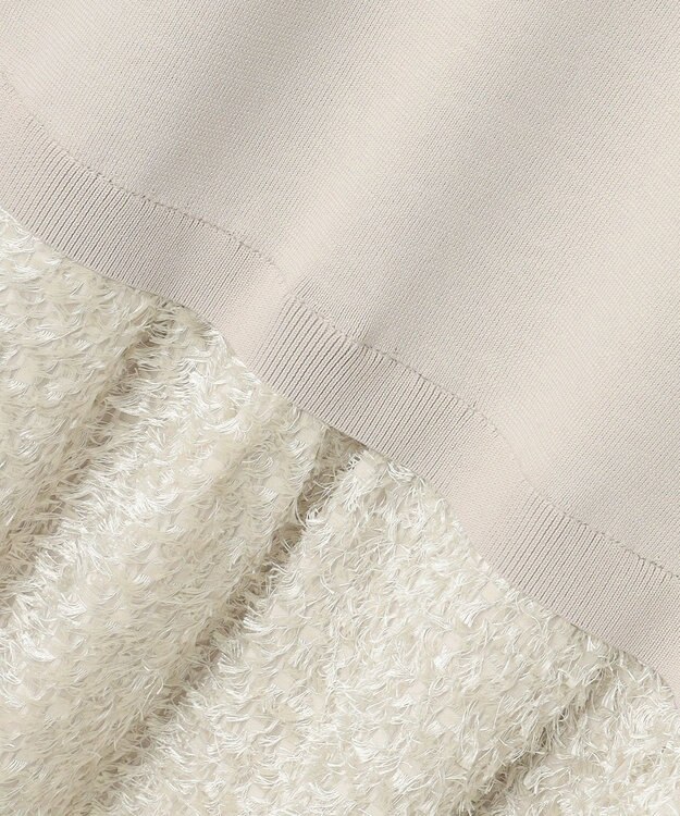 自由区 L 【カタログ掲載】ジャカードコンビ ワンピース ベージュ