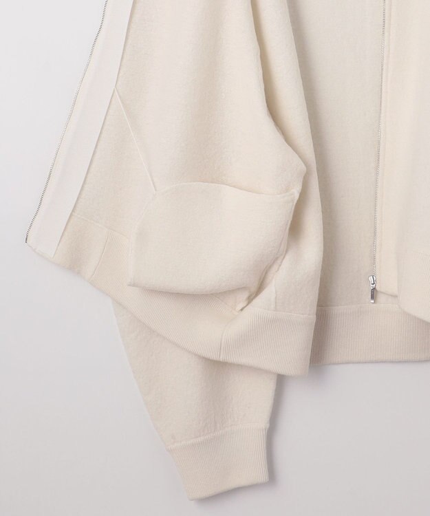 #Newans リラックスフィットドルマンニットブルゾン ホワイト系