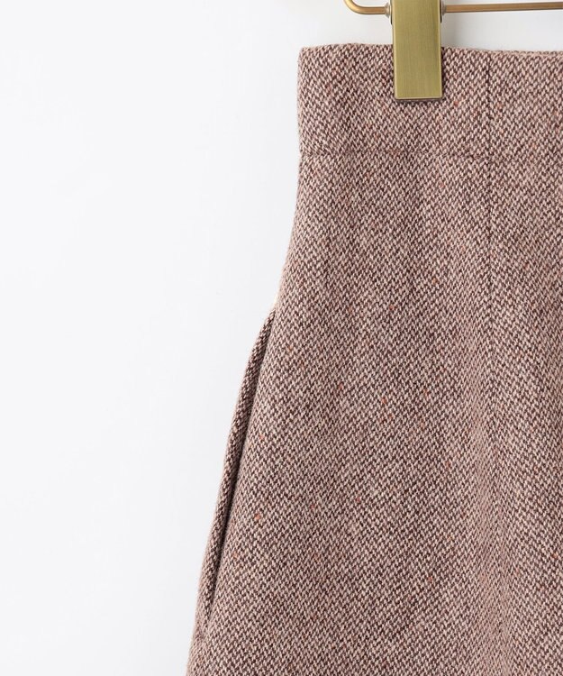 組曲 ネコアシツイードセミフレア スカート ダークブラウン系