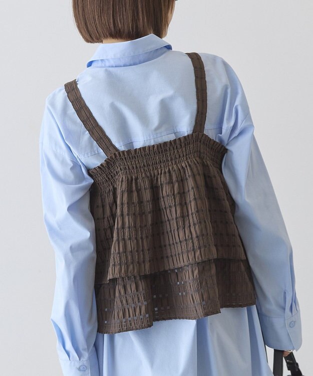 AMERICAN HOLIC シアーチェックビスチェ Brown