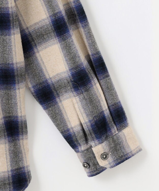 JOSEPH ABBOUD MOUNTAIN 【大人の山シャツ】メランジチェックシャツ アイボリー系4